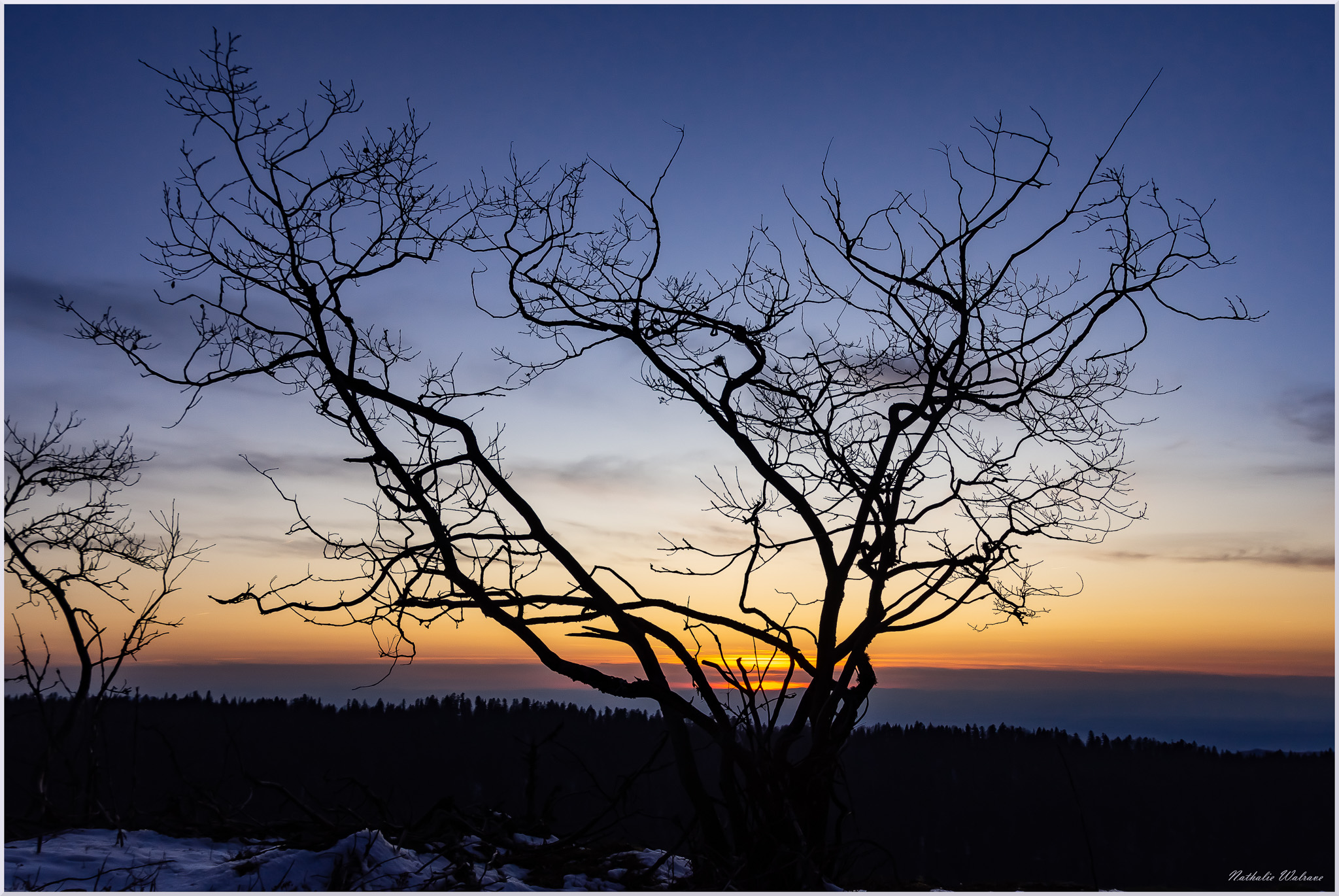 coucher de soleil dans le Vercors